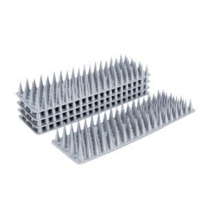 PlastKart Pigeon Spikes Anti Bird Spike ||Gray|| Control for Balcony, Railing, Home Window Protection from Pigeon, Dog, Monkey, Crow, Kabootar, Split AC, Spikes with Double Sided Tape
