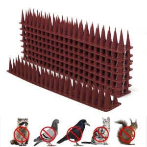 PlastKart Pigeon Spikes Anti Bird Spike ||Brown|| Control for Balcony, Railing, Home Window Protection from Pigeon, Dog, Monkey, Crow, Kabootar, Split AC, Spikes with Double Sided Tape