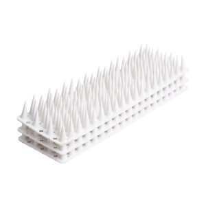 PlastKart Pigeon Spikes Anti Bird Spike ||White|| Control for Balcony, Railing, Home Window Protection from Pigeon, Dog, Monkey, Crow, Kabootar, Split AC, Spikes with Double Sided Tape